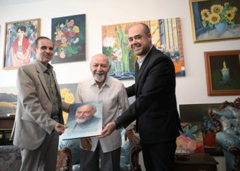 دیدار صمیمانه معاون صدا با امیر نوری گوینده پیشکسوت رادیو